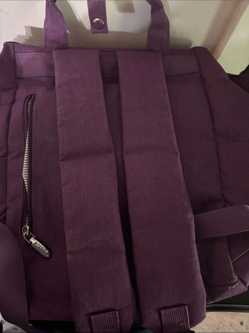 Lovevook Purple Canvas Backpack Tote